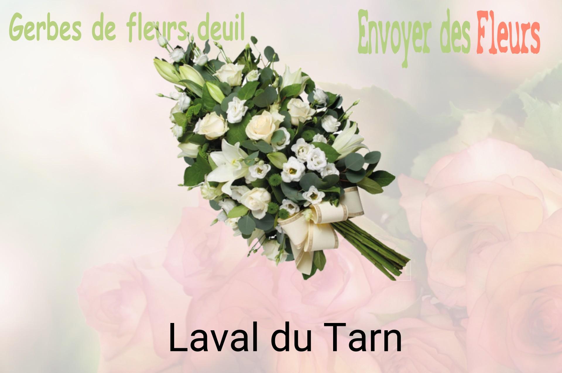 Gerbe de fleurs de deuil livrée à Laval-du-Tarn